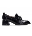 Mocasín de tacón cuadrado en piel negra