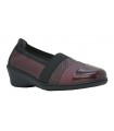 Zapato mocasín para mujer con contraste de pieles
