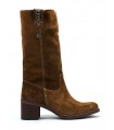 Bota para mujer en piel cuero