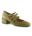 Zapato tipo mercedes con tres hebillas