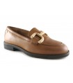 Mocasín para mujer en piel cuero