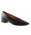 Zapato salón en piel marino para mujer