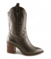 Bota campera en piel bronce para señora