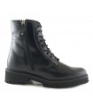 Botines militares en piel negra