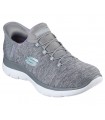 Deportivo de color gris con cordones elásticos 