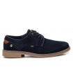 Zapato hombre cordones piel serraje azul marino Xti