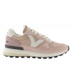 Deportiva mujer Victoria rosa cordones logotipo blanco