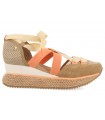 Sandalias estilo sport Gioseppo dorado corte trenzado