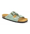 Sandalias bio dos hebillas aguamarina