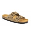 Sandalias de dos hebillas en color beige