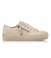 Deportivo beige con cremallera