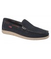 Mocasín en nobuck azul marino de caballero