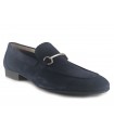 Mocasín de serraje azul