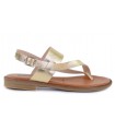 Sandalias en piel oro