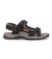 Sandalia para hombre con cierre de velcro sin color negro
