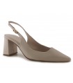 zapato salón para señora en piel beige