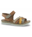 Sandalias de velcro en tonos marrón