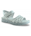 Sandalias en piel blanca