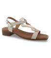 Sandalia para mujer en piel hielo