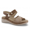Sandalia beige dos tiras