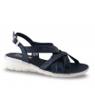 Sandalias en piel azul marino