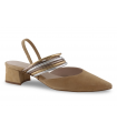 zapato salón con tiras en el empeine para mujer