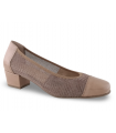 Zapato salón en piel nude