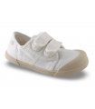 Zapato lona blanco dos velcros Igor