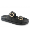 Sandalias bio en piel negra