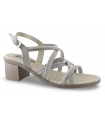 Sandalias de tacón en beige