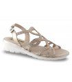 Sandalias en piel cuero de mujer