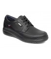 Zapato de cordones en piel negra de hombre