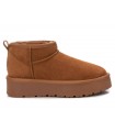 Botas australianas camel con plataforma, forro de pelo.