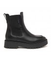 Botines Chelsea con plataforma en piel negra de alta calidad.