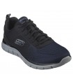Deportivo Skechers en color negro para hombre con cierre de cordones.