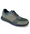 Zapato de nobuck con cordones en color verde.