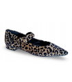 Francesita de dos hebillas y estampado leopardo.