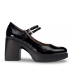 Zapatos negros Mary Jane con tacón y plataforma.