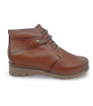 Botines cuero con cordones elásticos. Piel natural vacuno.