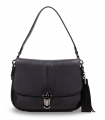 Bolso con cierre en color negro.