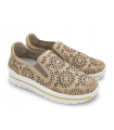Deportivo sin cordones en color taupe Plumaflex 40013