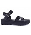Sandalias negras con piso track Patricia Miller 6537