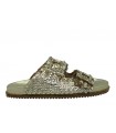Sandalia tiras metalizadas platino Top3 SF25446