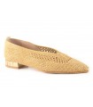 Zapato salón cuero con rafia trenzada Celia Company 9306