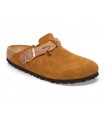 Zuecos anatómicos cuero para señora Birkenstock Boston LEVE Braided Mink
