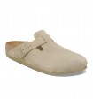 Zuecos anatómicos kaki para señora Birkenstock Boston LEVE Faded Khaki
