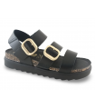Sandalia negra para señora Yokono Vaquetilla Negro TUNEZ 127