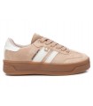 Deportivo beige con suela de plataforma en color caramelo para señora XTI 143644