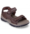 Sandalia de color chocolate para hombre SKECHERS 204105 RELAXED FIT: TRESMEN - GARO