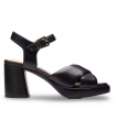 Sandalia de tacón con plataforma de color negro para mujer CLARKS Ritzy75 Rae